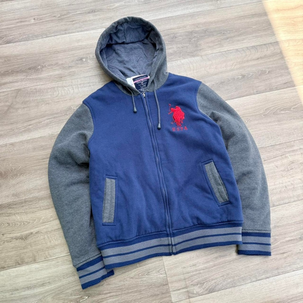 Polo Ralph Lauren blue zip up hoodie